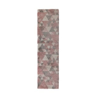Rožnato-siva preproga Flair Rugs Nuru, 60 x 230 cm
