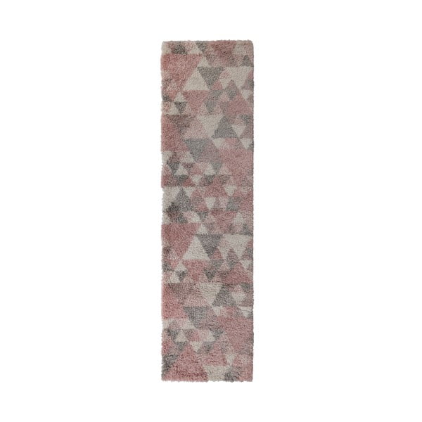 Rožnato-siva preproga Flair Rugs Nuru, 60 x 230 cm