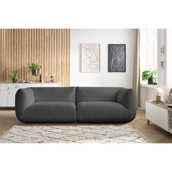 Sivi žametni kavč 260 cm Lecomte - Bobochic Paris-image-1