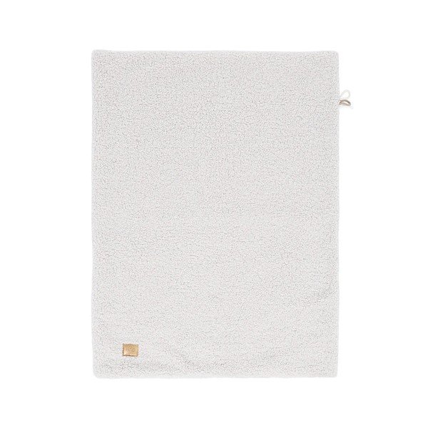 Bela otroška odeja iz sherpa flisa 100x77 cm – Meowbaby