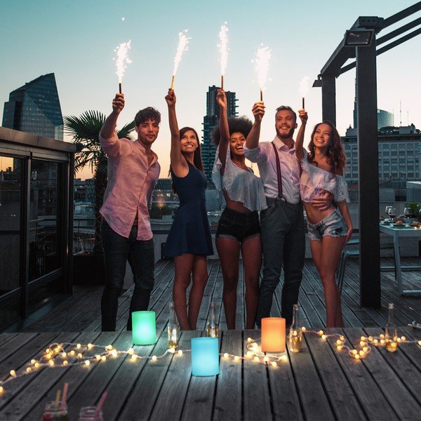 Bela LED namizna svetilka (višina 15 cm) Ceppo – Fischer & Honsel-image-1