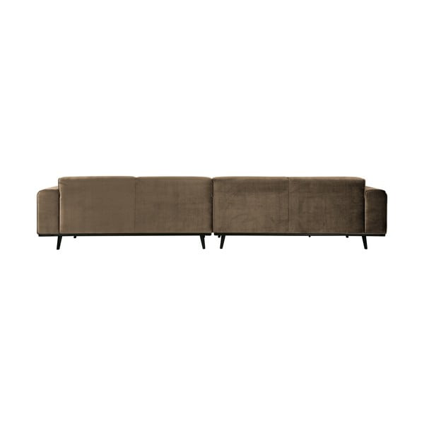 Rjava žametna zofa BePureHome Statement, 372 cm-image-2