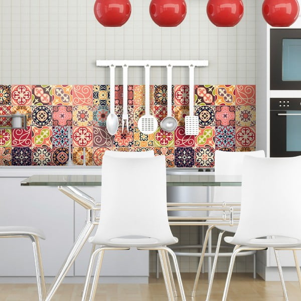 Komplet 30 stenskih nalepk Ambiance Cement Tiles La Valette, 10 x 10 cm-image-3