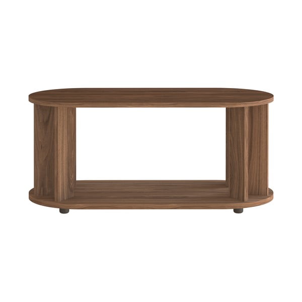 Klubska mizica s ploščo v dekorju oreha 110x50 cm Nora - TemaHome-image-2