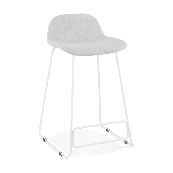 Svetlo siv barski stol z belim podnožjem Kokoon Vancouver Mini, višina sedeža 66 cm