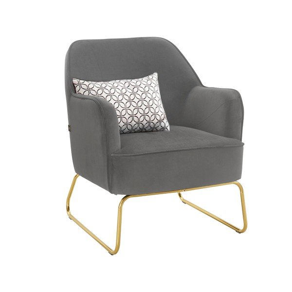 Siv žametni fotelj Joshua - Støraa -image-4