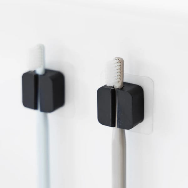 Črna silikonska večnameska držala v kompletu 2 ks Film Hook – YAMAZAKI-image-2