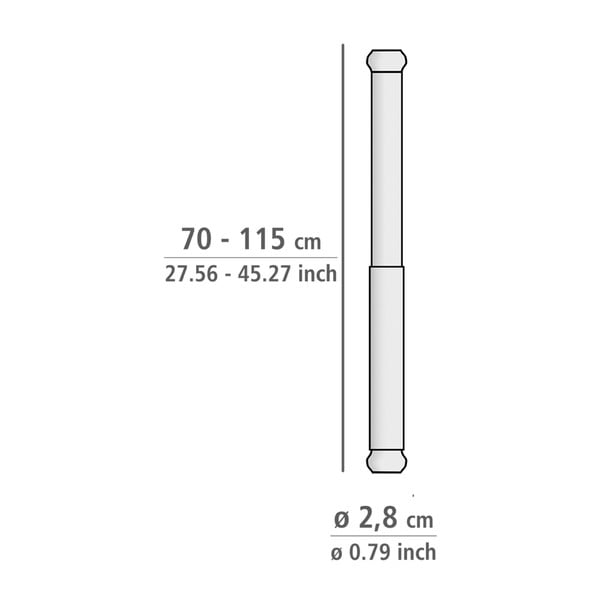 Bela teleskopska kopalniška palica Wenko Luz, dolžina 70-115 cm-image-4