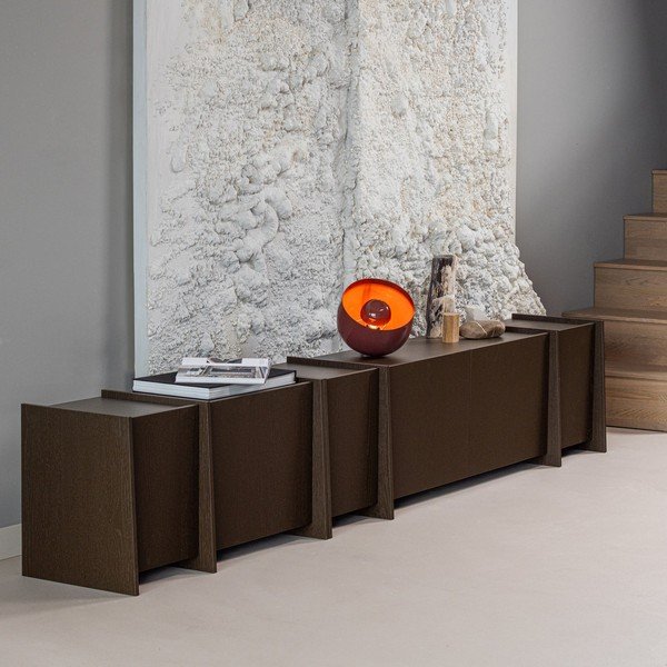 Temno rjava TV omarica v jesenovem dekorju 102x53x44 cm Brock – WOOOD-image-1