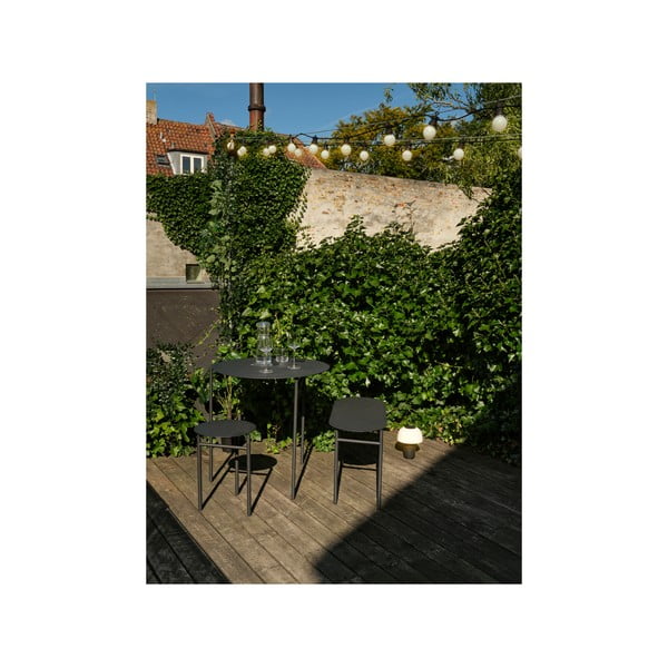 Črna kovinska vrtna klop Disc – Zone-image-4