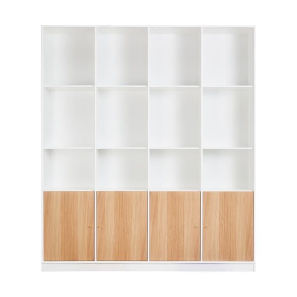 Bela knjižna omara v hrastovem dekorju 176x199 cm Mistral - Hammel Furniture