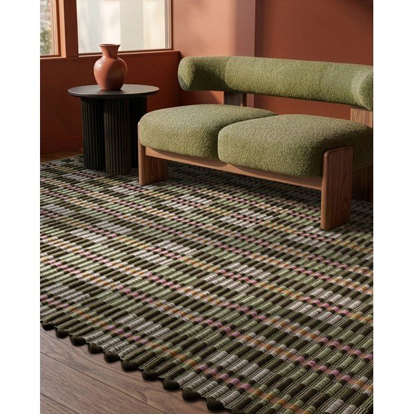 Kaki zelena ročno tkana preproga 160x230 cm – Asiatic Carpets-image-1