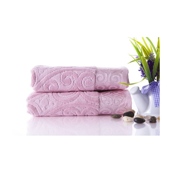 Komplet dveh brisač Hanzade Pink, 50x90 cm