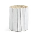 Bel stolček iz tikovine Kave Home Filippo, ⌀ 35 cm