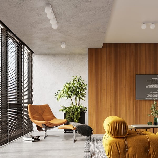 Bela stropna svetilka s steklenim senčnikom ø 12 cm Umerta – Sollux-image-1