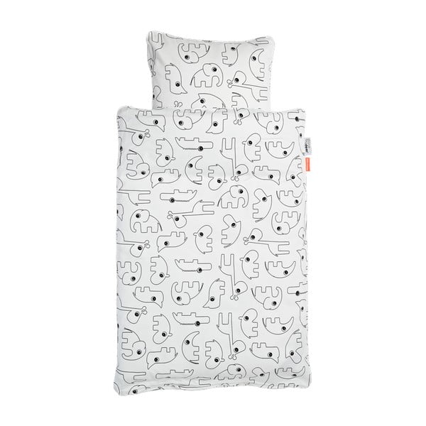 Belo otroško posteljno perilo Done by Deer Contour, 100 x 135 cm