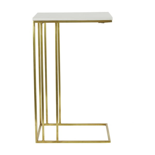 Stranska mizica z mizno ploščo v marmornem dekorju 31x41 cm Roshan – Light & Living