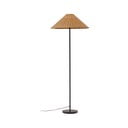 Črna/naravna stoječa svetilka s senčnikom iz ratana (višina 154 cm) Urania – Kave Home