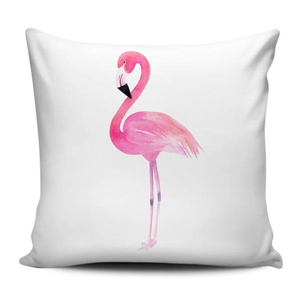 Vzglavnik Home de Bleu Painted Flamingo, 43 x 43 cm