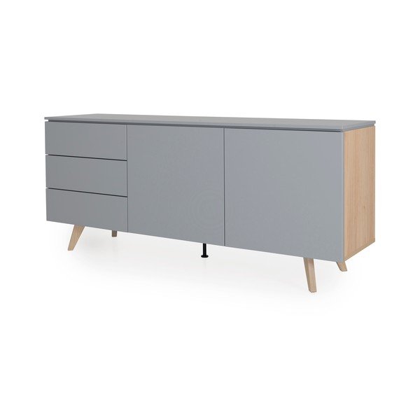 Siva komoda Tenzo Plain, širine 180 cm-image-1