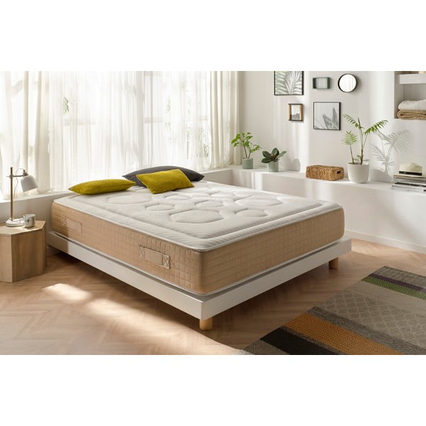 Trda/srednje trda vzmetena obojestranska termoregulacijska vzmetnica 180x200 cm Hexaflex Bagged Springs Gel – Moonia-image-1