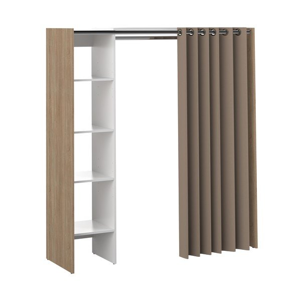 Belo-rjava omara iz hrastovega dekorja 160x182 cm Tom - TemaHome -image-2