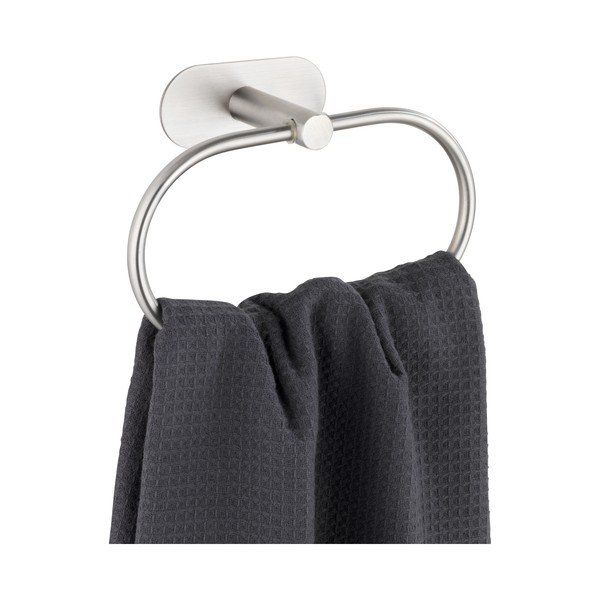 Držalo za brisače iz nerjavečega jekla v mat srebrni barvi z namestitvijo brez vrtanja Orea – Wenko-image-2