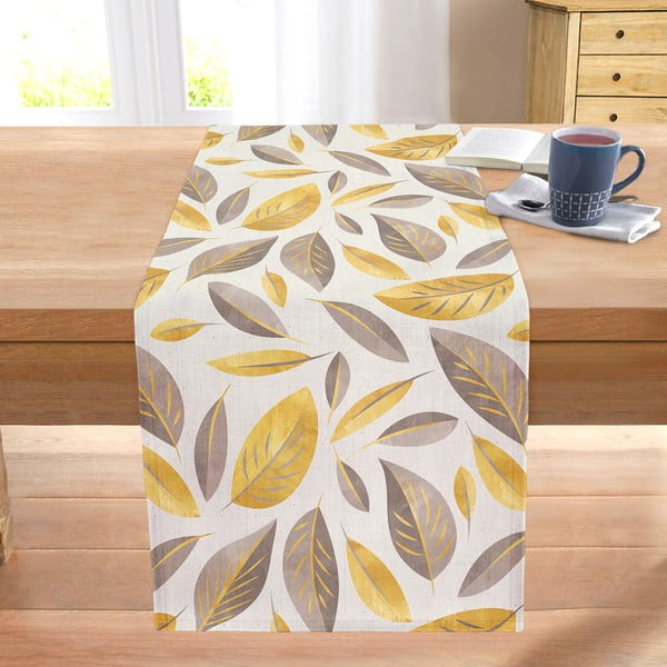 Namizni tekač 40x130 cm Yellow And Brown Leaves – Mila Home-image-1