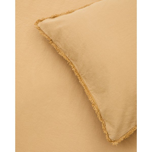 Gorčično rumena enojna podaljšana posteljnina iz bombažnega perkala 150x220 cm Sifinia – Kave Home-image-3