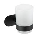 Mat črn steklen lonček za zobne ščetke z namestitvijo brez vrtanja Orea – Wenko