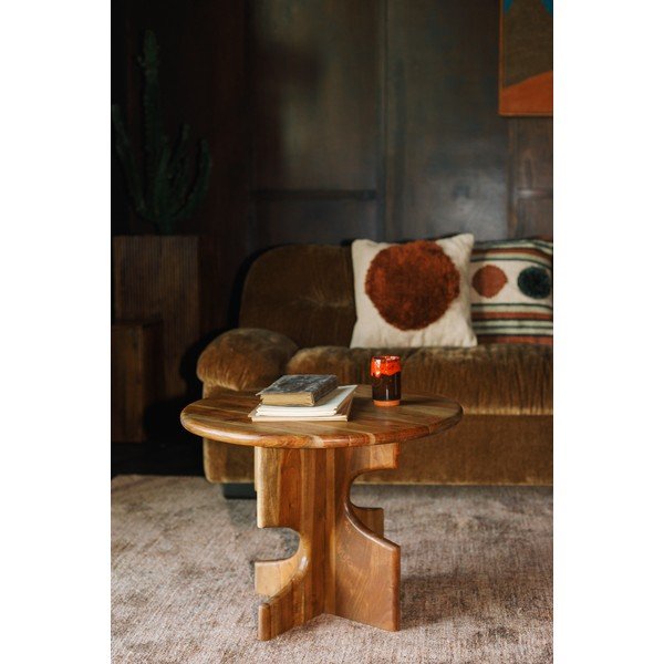 Okrogla stranska mizica iz masivne akacije ø 60 cm Morgan – Dutchbone-image-1