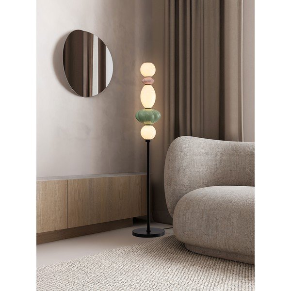 Keramična LED zatemnitvena stoječa svetilka s keramičnim senčilom/s steklenim senčilom (višina 136,5 cm) Oneta – Nova Luce-image-1