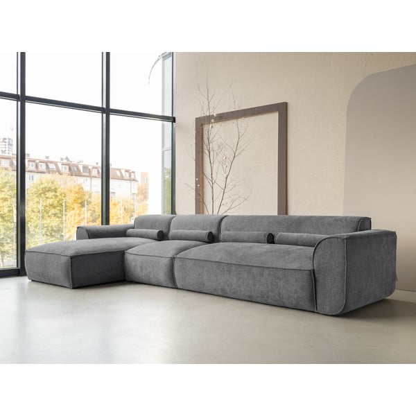 Siva kotna sedežna garnitura (levi kot) Flex Felix – Miuform-image-3