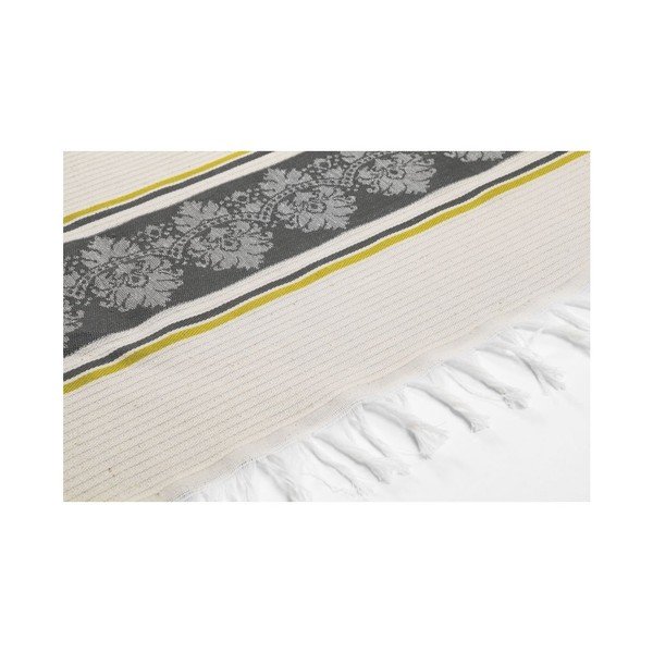 Siva in bež brisača za hamam Deco Bianca Loincloth Stripe Nurbanu, 80 x 170 cm-image-2