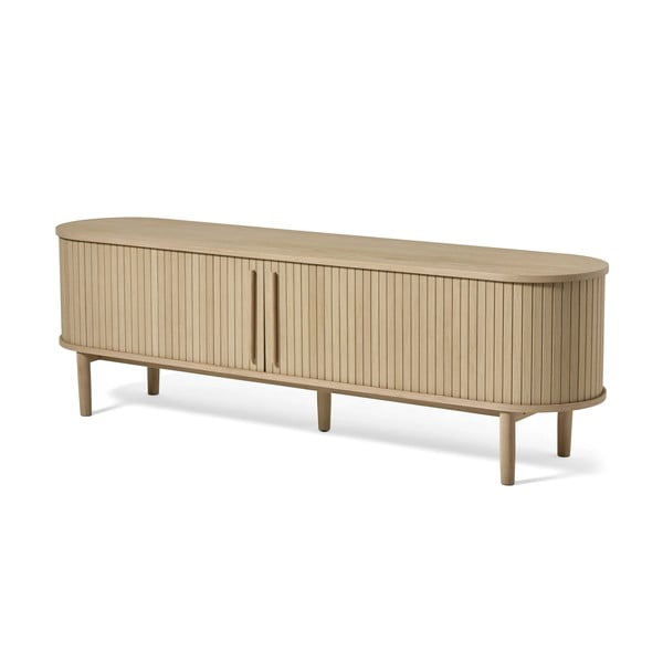 TV omarica v hrastovem dekorju v naravni barvi 180x56x40 cm Meta – Unique Furniture