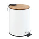 Beli koš za smneti s pedalom Wenko Tortona Bamboo, 3 l