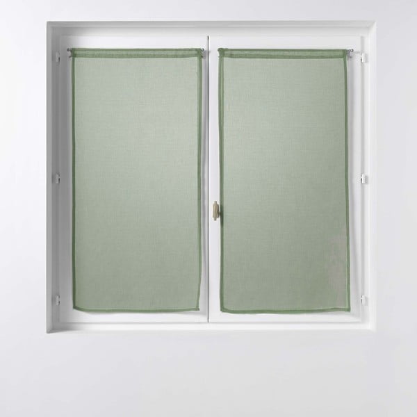 Kaki zelene prosojne zavese iz tančice v kompletu 2 ks 60x120 cm Sandra – douceur d'intérieur