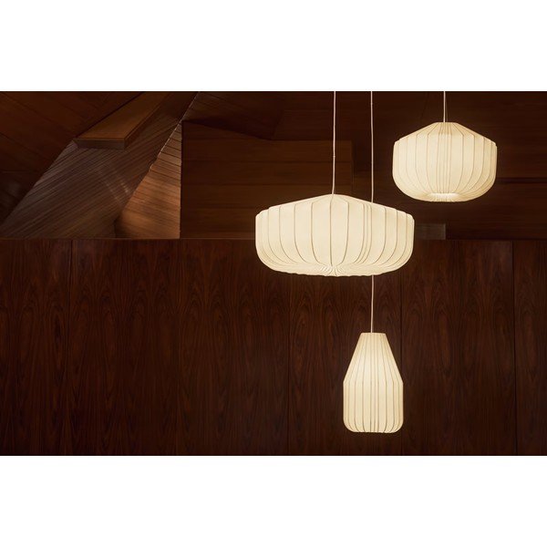 Bela stropna svetilka s tekstilnim senčilom ø 76 cm Somar – Kave Home-image-2