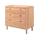 Otroška komoda iz masivnega hrasta v naravni barvi 100x95x55 cm Forrest – Vipack