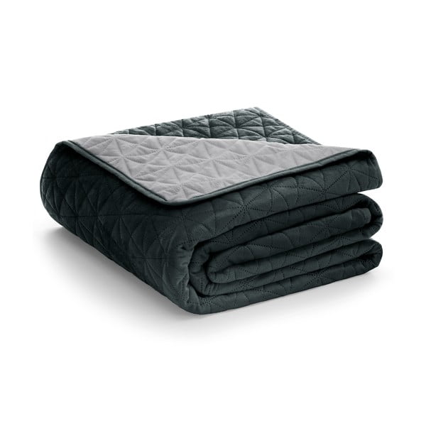 Sivo pregrinjalo za posteljo AmeliaHome Laila Silver, 220 x 240 cm