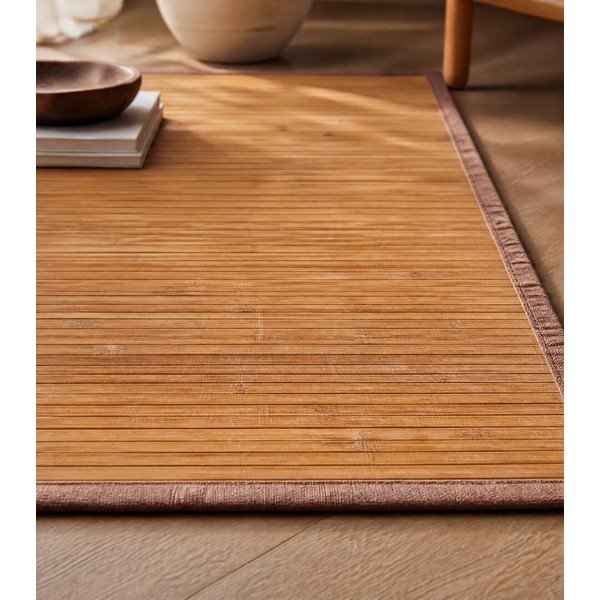 Bambusova preproga v naravni barvi 60x90 cm – Casa Selección-image-1