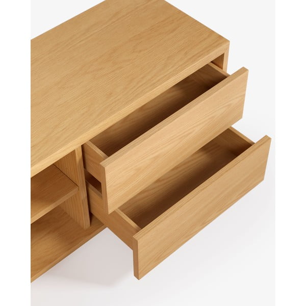 TV omarica v hrastovem dekorju v naravni barvi 150x44 cm Abilen - Kave Home-image-3