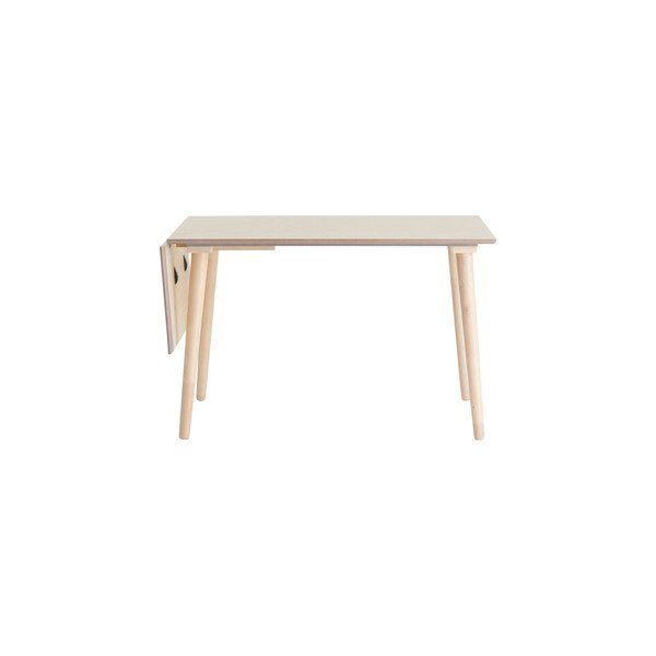 Raztegljiva jedilna miza z dodatno ploščo v brestovem dekorju 80x120 cm Jolina – Ellos Home-image-4