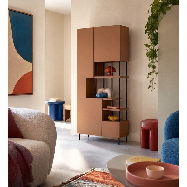 Opečnato oranžen regal 84x175 cm Perla – Marckeric-image-1
