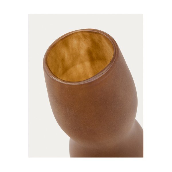 Rjava steklena vaza (višina 32 cm) Crila – Kave Home-image-3