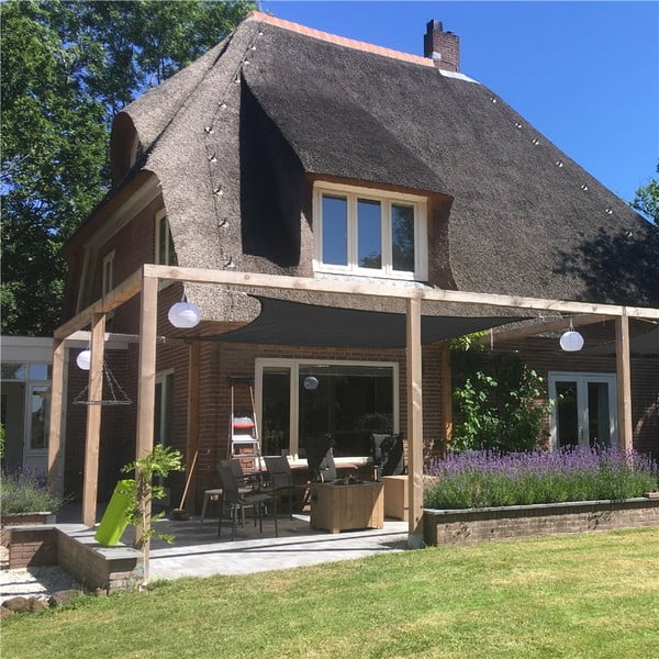 Sivo trikotno senčno jadro Livin' Outdoor Como, 3,6 m-image-1