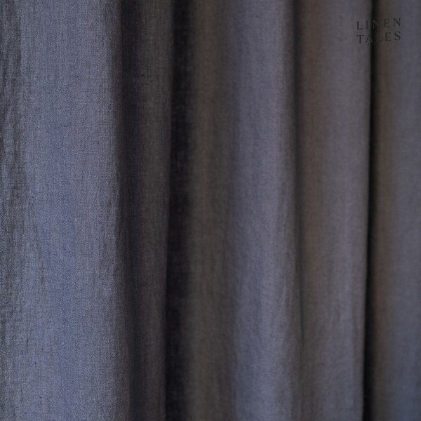 Temno siva zavesa 140x330 cm Night Time – Linen Tales-image-2