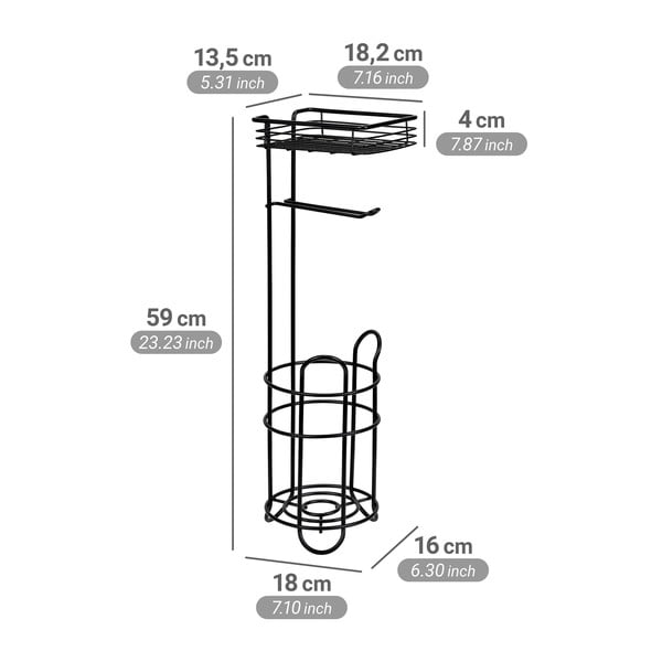 Črno jekleno stojalo za WC papir – Wenko-image-4