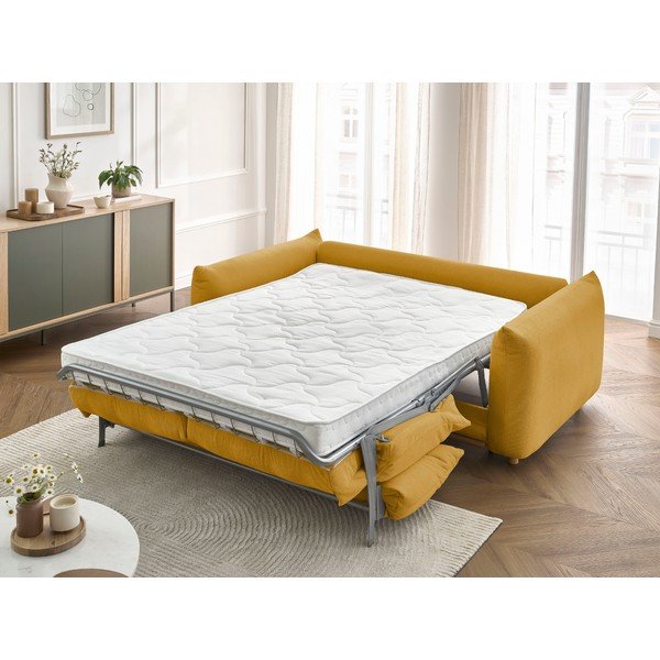 Rumena raztegljiva sedežna garnitura 234 cm Ernest – Bobochic Paris-image-1