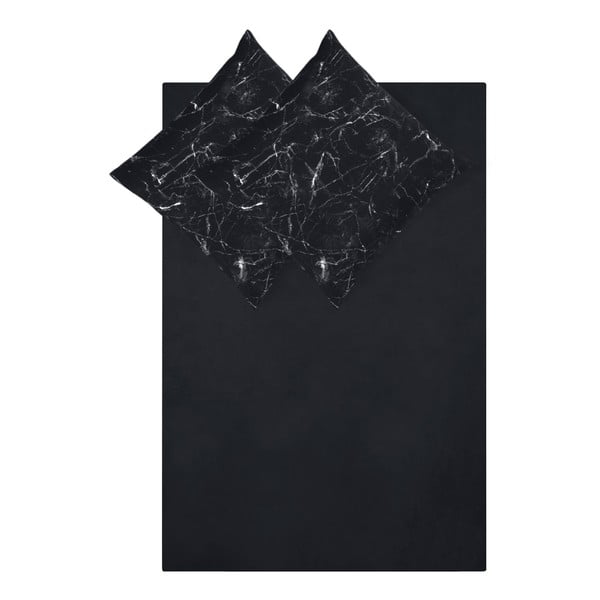 Črna posteljnina iz perkala Westwing Collection Malin, 200 x 200 cm 